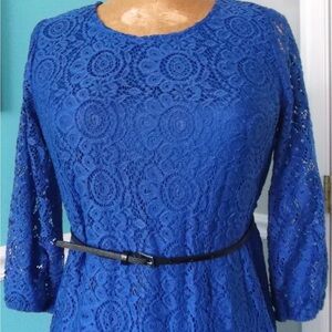 Attention Lace Overlay Dress